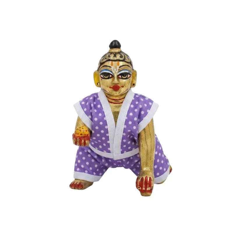 Purple Cotton Summer Night Suit for Laddu Gopal - Lordkart
