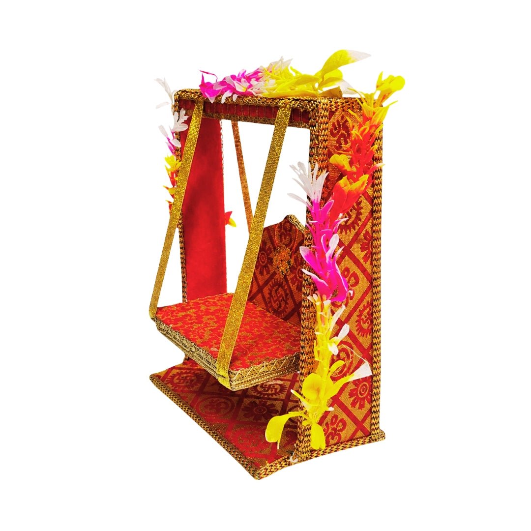 Shri Krishna Janmashtami Special Handcrafted Floral Jhula - Lordkart