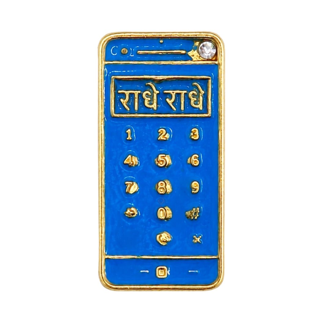 Sky Blue Metal Smartphone Toy for Laddu Gopal - Radhe Radhe Edition - Lordkart